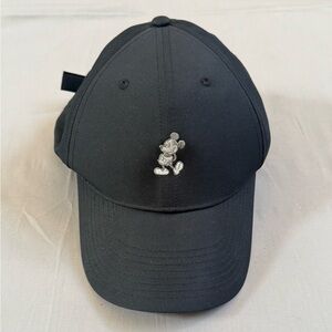 Disney Black Cap with Silver Mickey Design